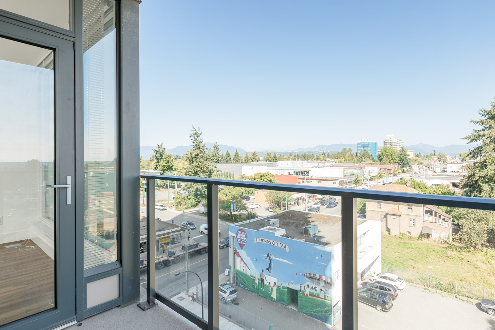 Condo balcony with view in Kings Crossing condo rental property in Highgate village and Edmonds neighbourhood in Burnaby