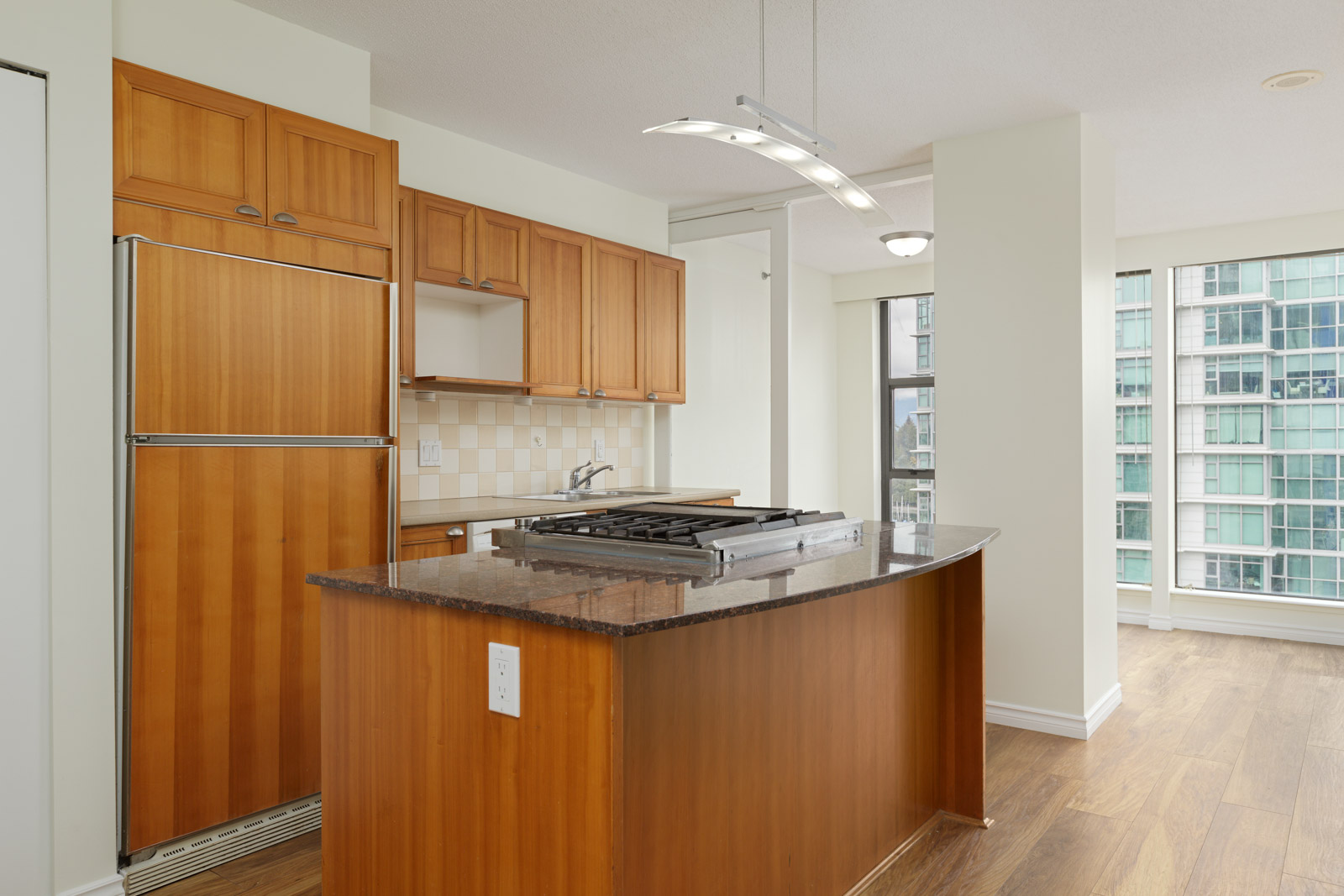 kitchen in upscale downtown Vancouver condo