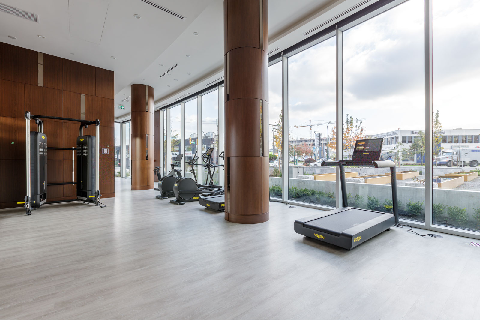fitness facility in newly built Olympic Village condo