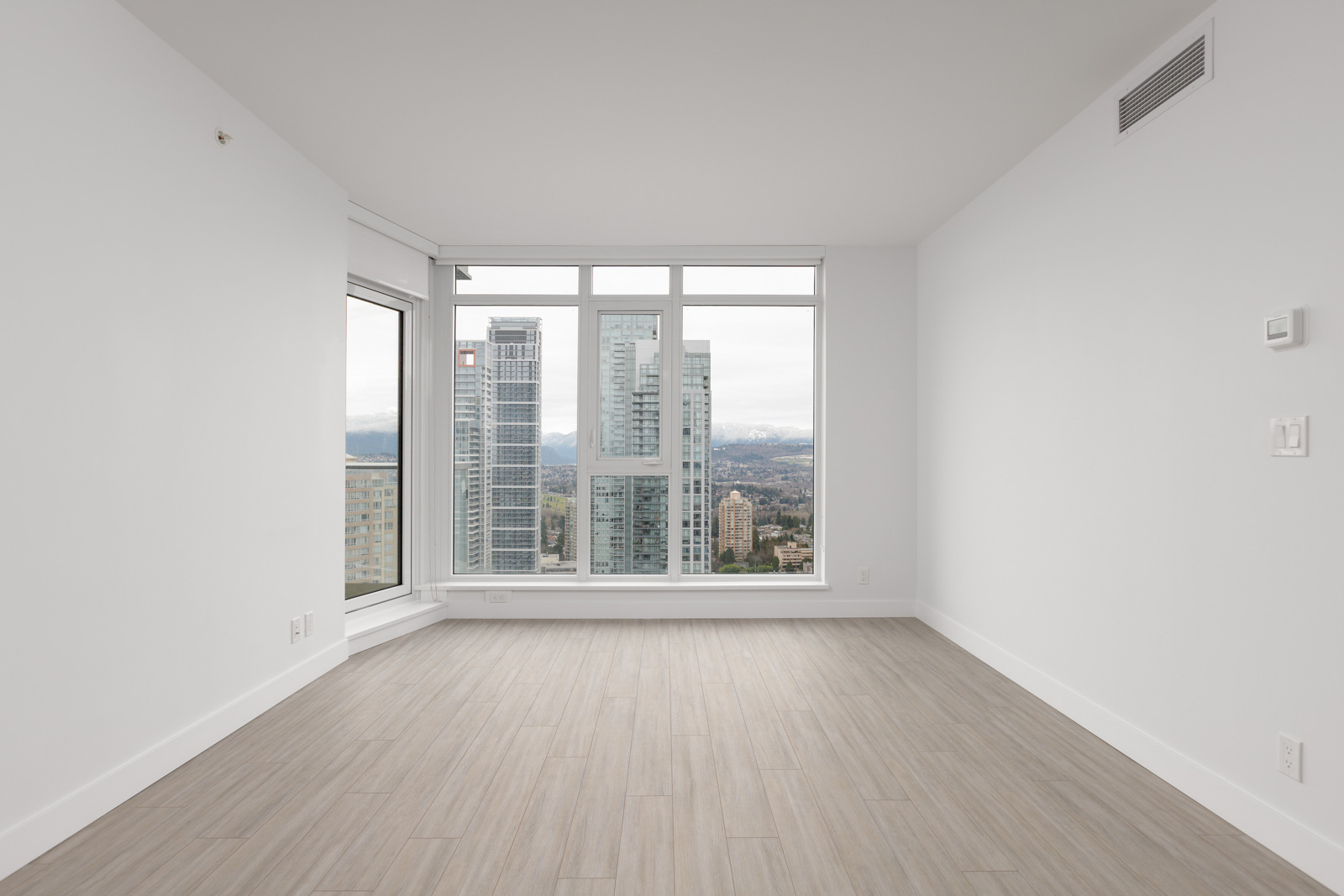 Living room in Sun Tower 1 building in Burnaby’s Metrotown