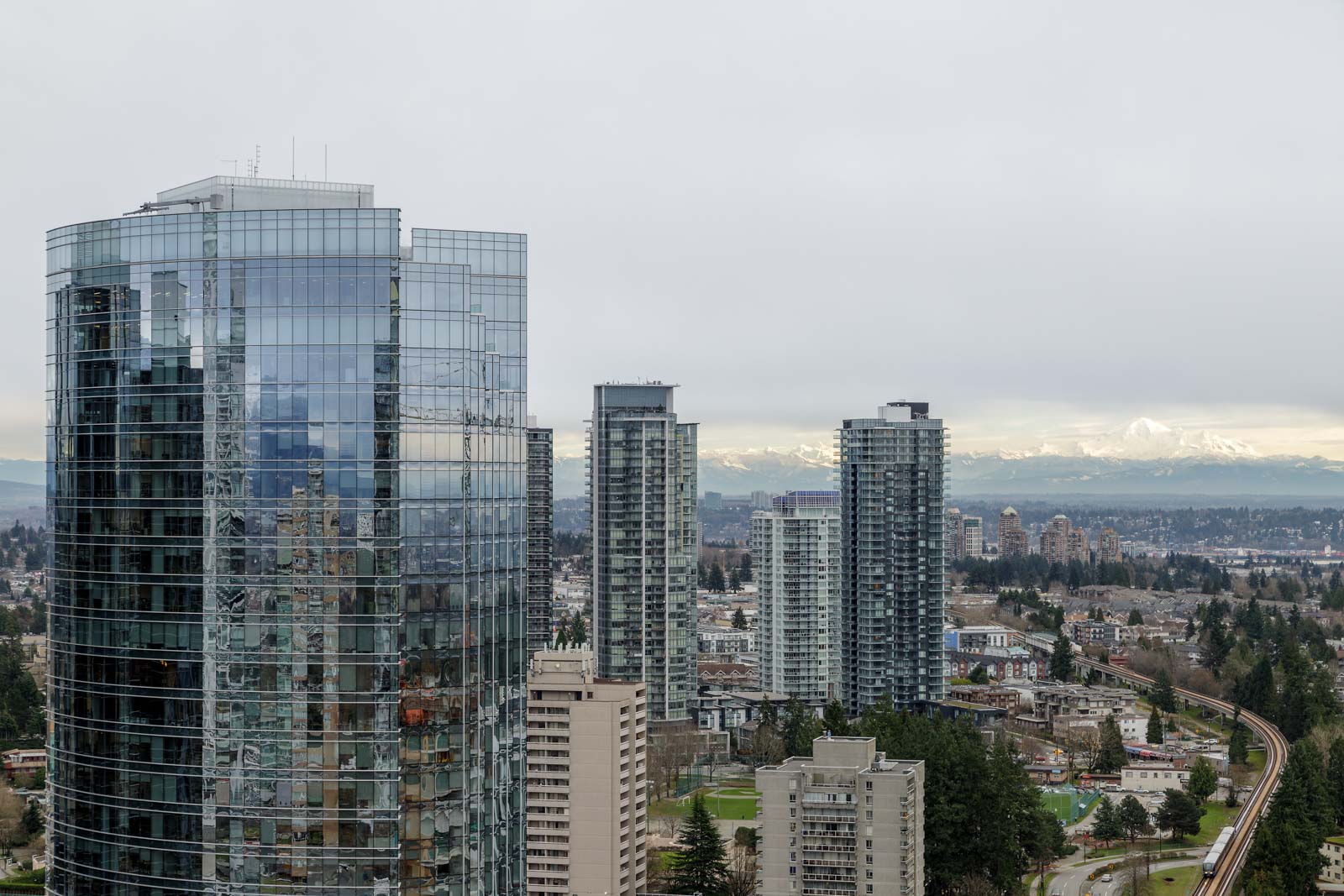 View from Sun Tower 1 building in Burnaby’s Metrotown