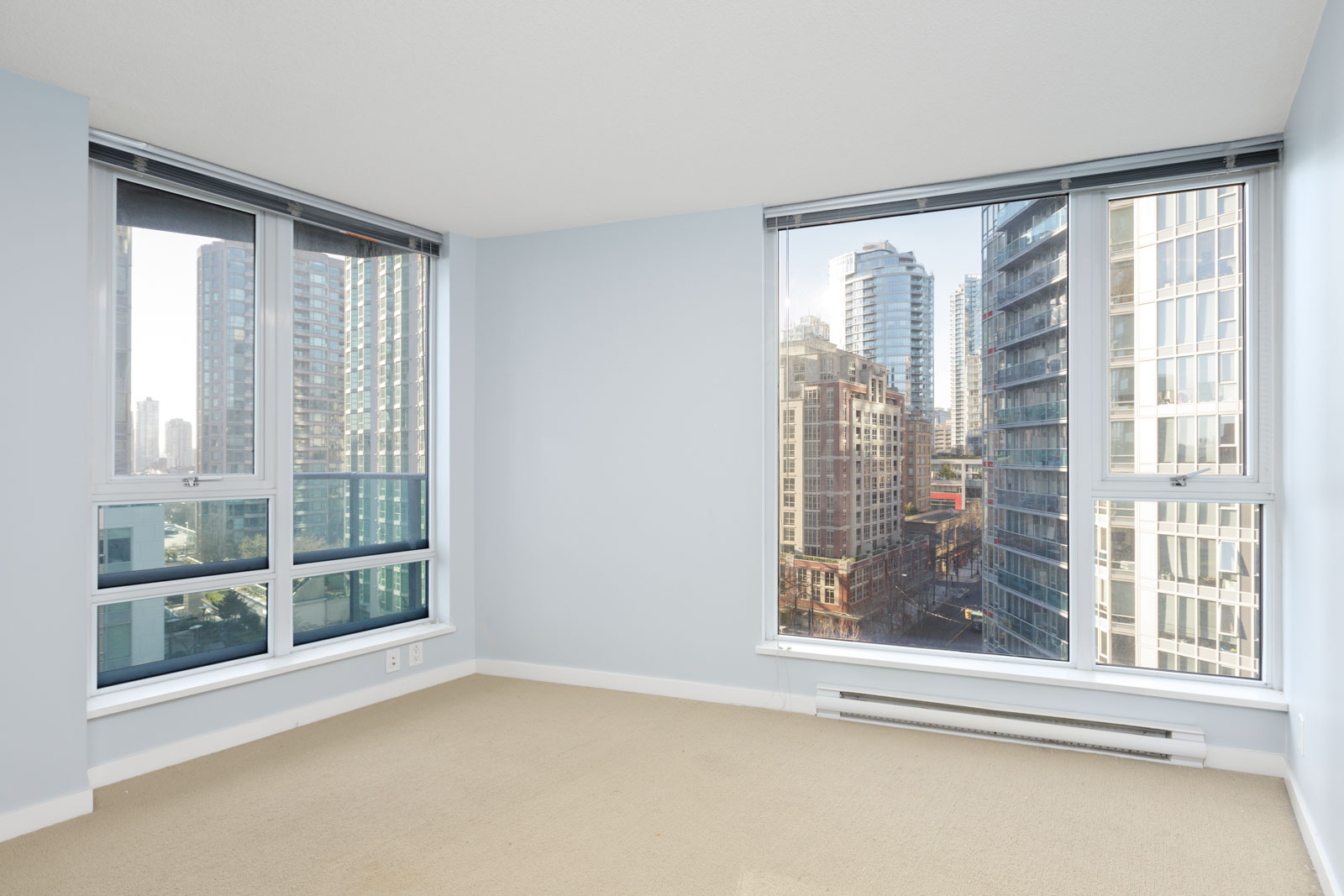 Large bedroom with city views at TV Towers